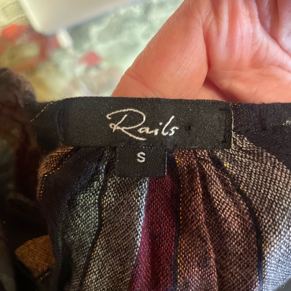 Rails Beaux Stripe Tie-Waist Button-Down Blouse I… - image 6